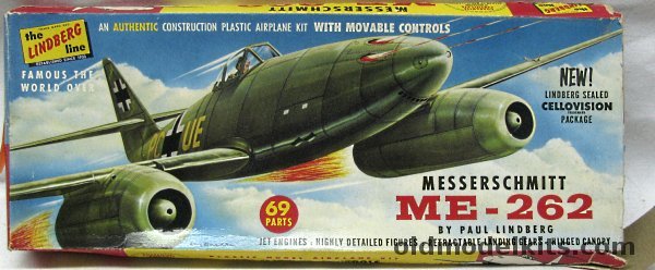 Lindberg 1/48 Messerschmitt Me-262 Jet Fighter - Cellovision Issue, 538-98 plastic model kit